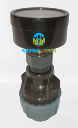 Manometer mit 1/4" AG, 50 mm,  0-6 bar oder 0-10 bar, Drucküberwachung, mit PE-Rohr Verschraubung